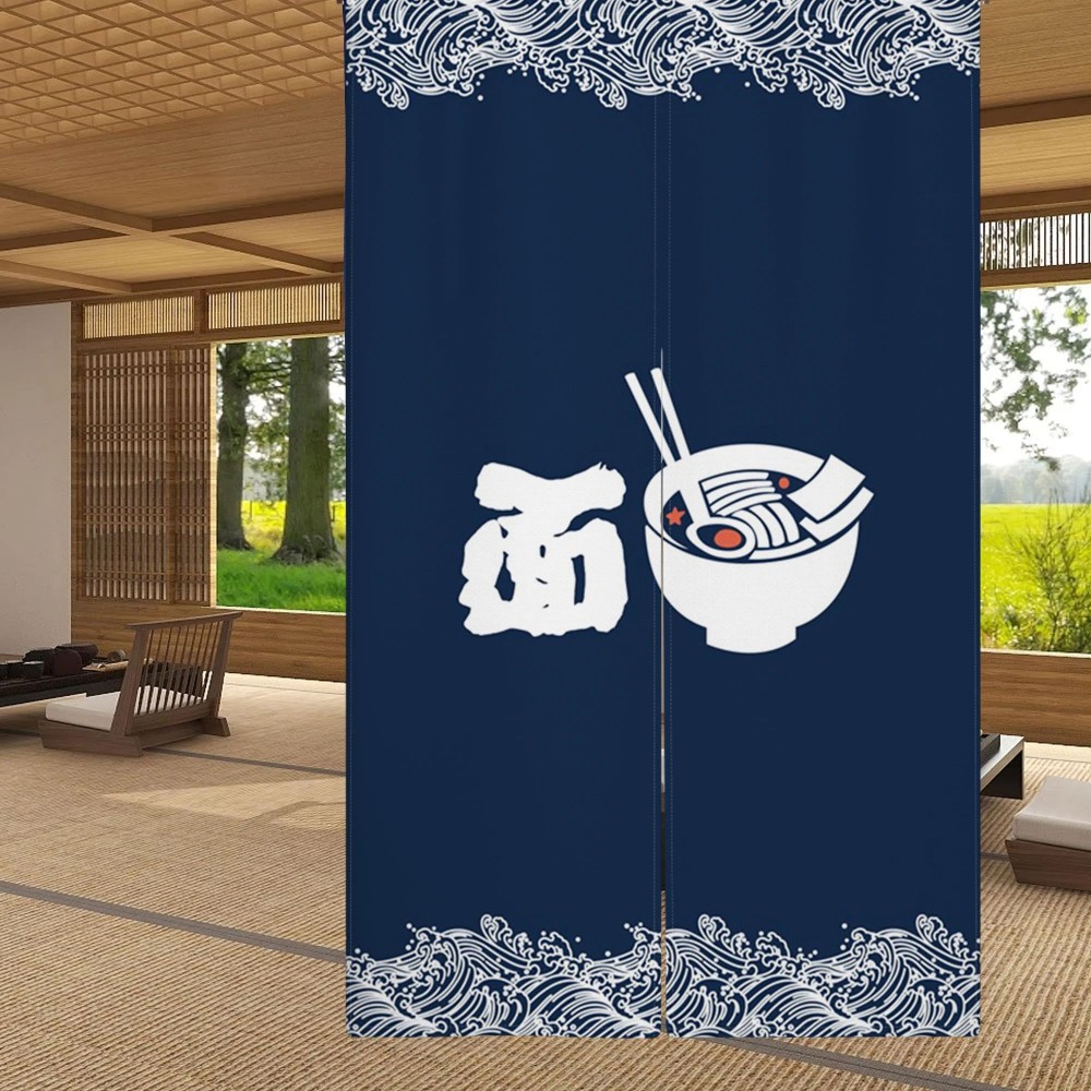 Interior Design Youtube - Cortina de porta de linho japonês