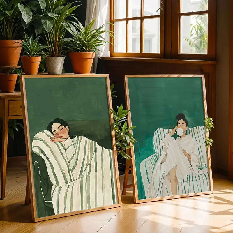 Abstract Canvas Set - Conjunto de 2 Peças: Pôster de