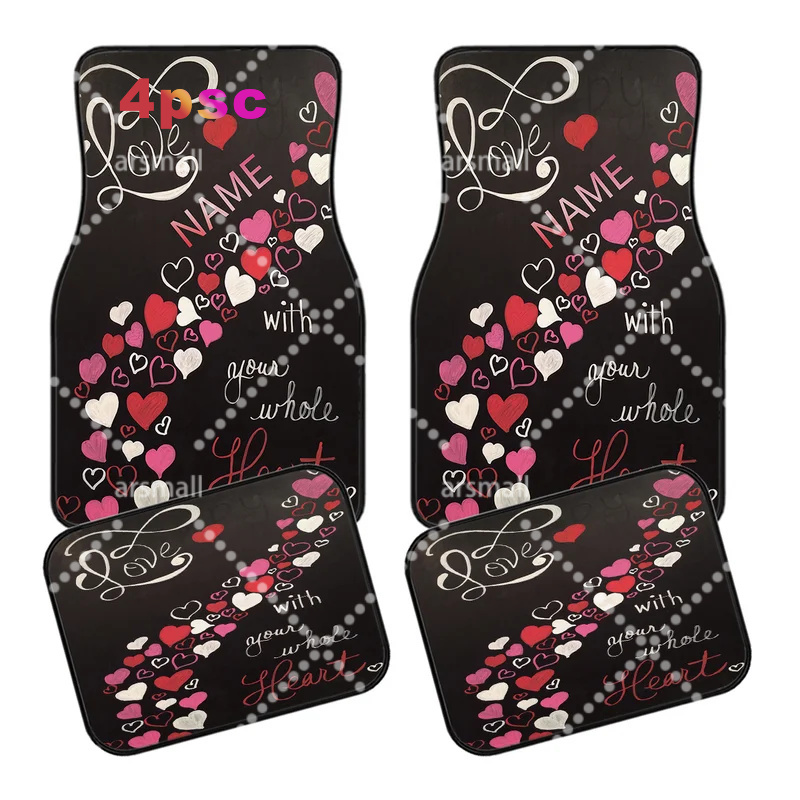 Interior Design Name - Tapetes de carro personalizáveis com nome,