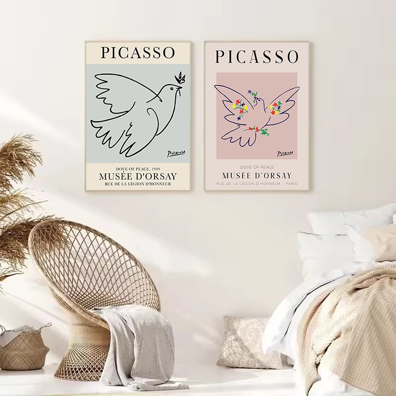 Minimalista picasso pomba símb - Interior Design Drawing avaliação e preço
