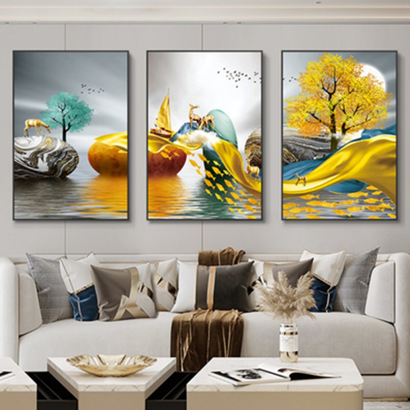 Conjunto de 3 peças de arte de - Abstract Canvas Set avaliação e preço