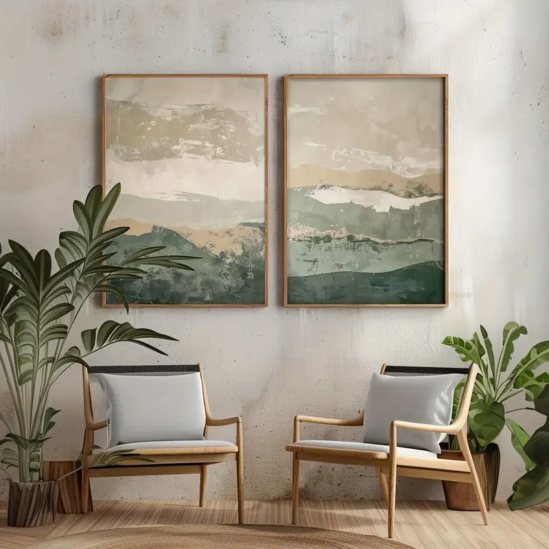 Conjunto de 2 Peças: Pôsteres  - Abstract Canvas Set avaliação e preço