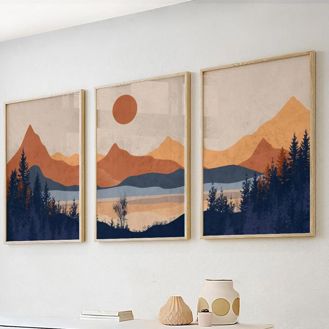 Conjunto de 3 peças sem moldur - Abstract Canvas Set avaliação e preço