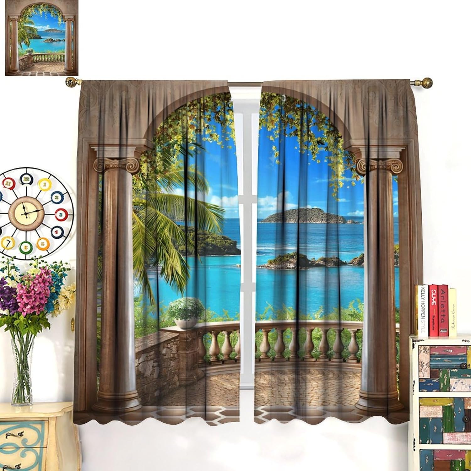 Cortinas com Vista de Praia Tr - Interior Design Youtube avaliação e preço