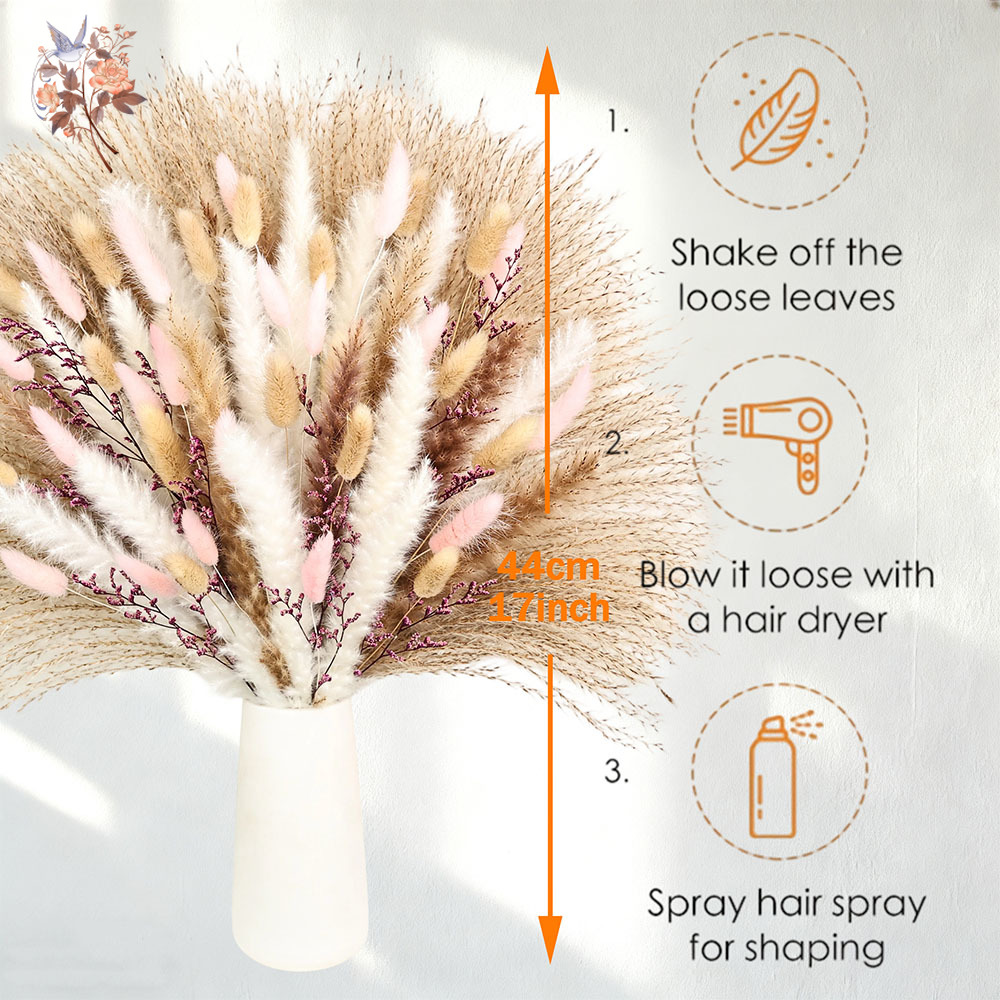 Fofo pampas coelho caudas gram - Dried Pampas Bundle avaliação e preço