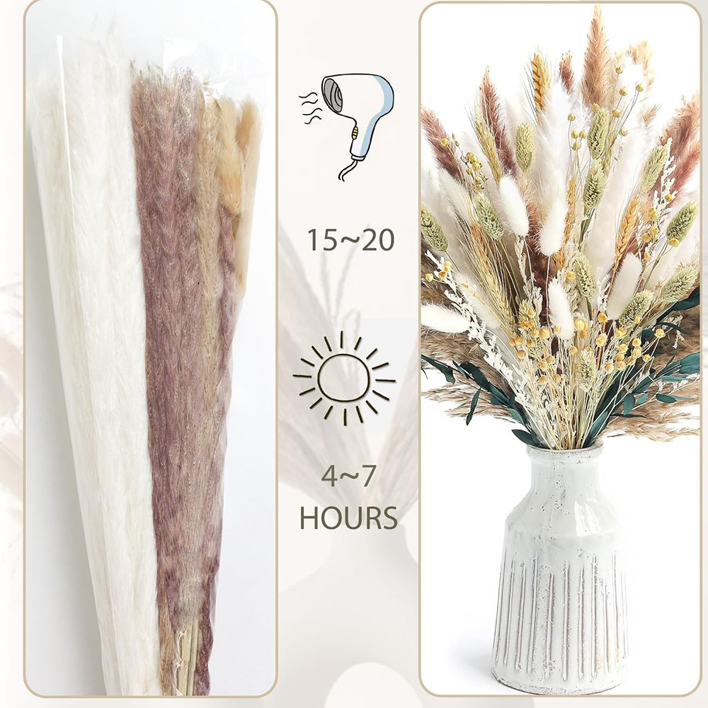 Buquê de grama de pampas secas - Dried Pampas Bundle avaliação e preço