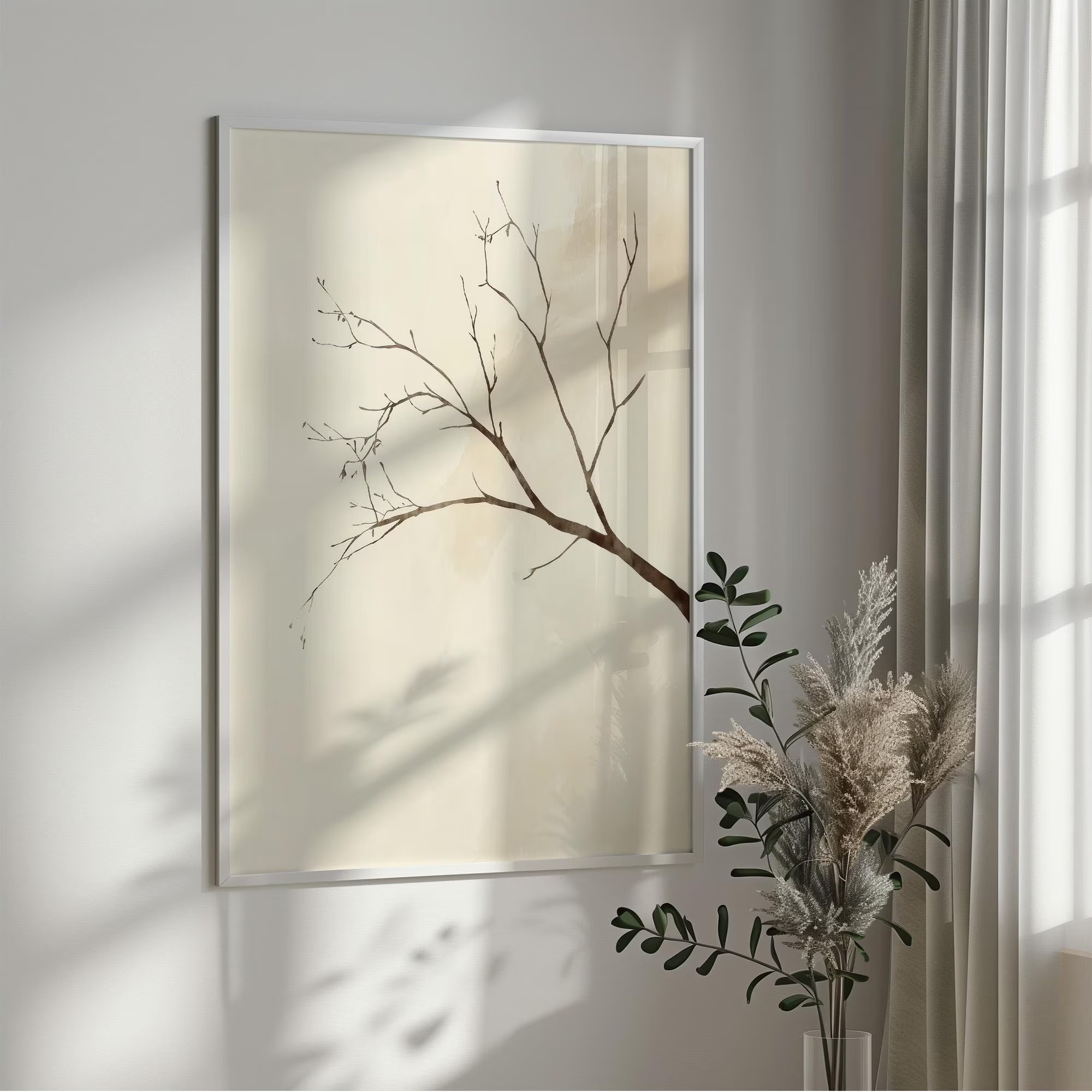 Arte de parede interior, Wabi- - Interior Design Drawing avaliação e preço