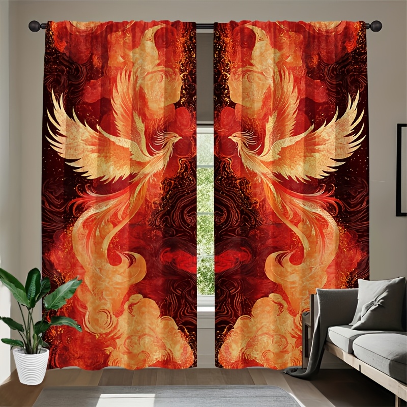 Cortinas de fênix vermelho vib - Interior Design Youtube avaliação e preço