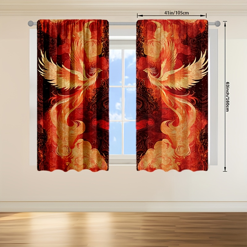 Cortinas de fênix vermelho vib - Interior Design Youtube avaliação e preço