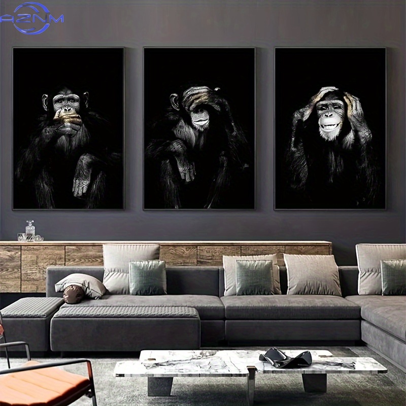 Conjunto de 3 Pôsteres Retro e - Abstract Canvas Set avaliação e preço